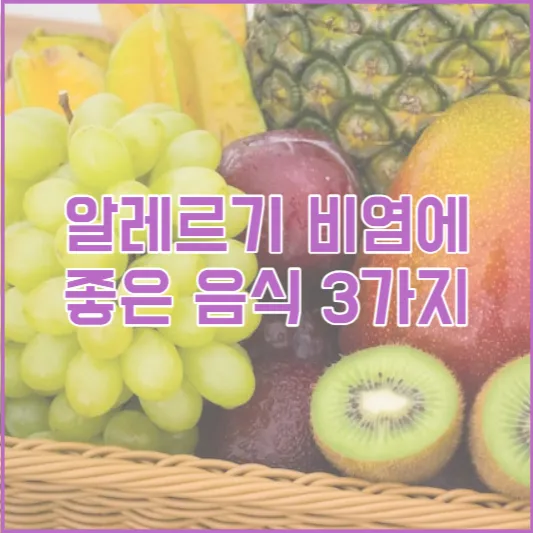 알레르기 비염에 좋은 음식 3가지